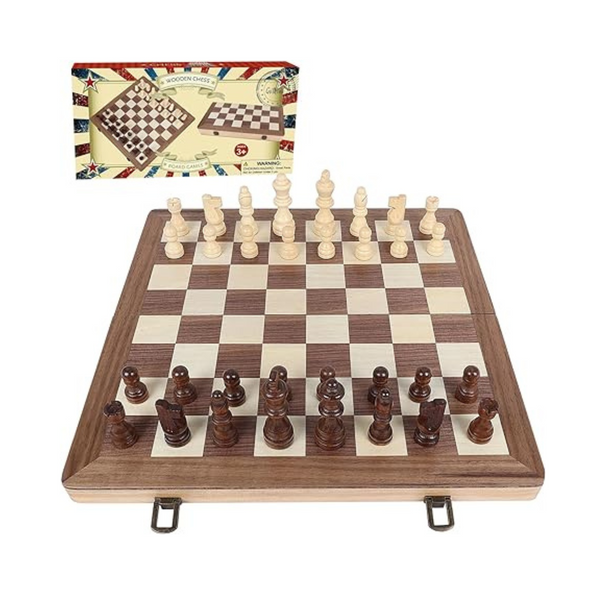 Gothink Portable Wooden Chess Set Board Games