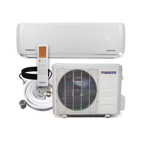 Pioneer 12000 BTU 20.8 Seer2 Ductless Mini Split Air Conditioner Heat Pump System