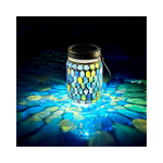 2-Pack Crystal Mosaic Solar Lanterns Outdoor Hanging Lights