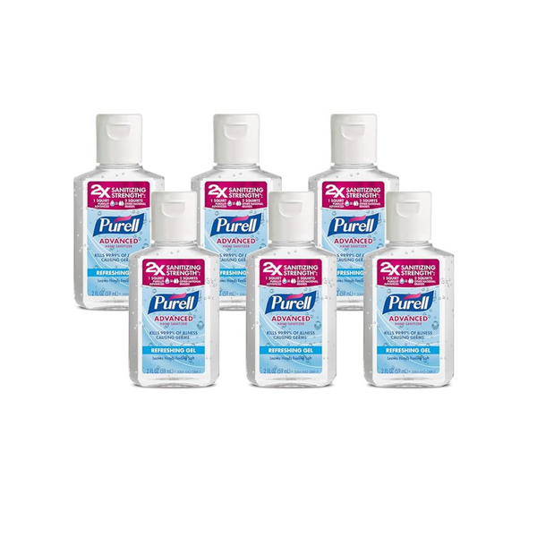 Pack of 6 Purell Advanced Hand Sanitizer Refreshing Gel, Clean Scent