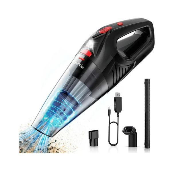 JoRocks Car Vacuum Cleaner Cordless with LED Lights