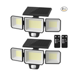 2-Pack Cinoton LED Solar Wall Lights with Remote Control