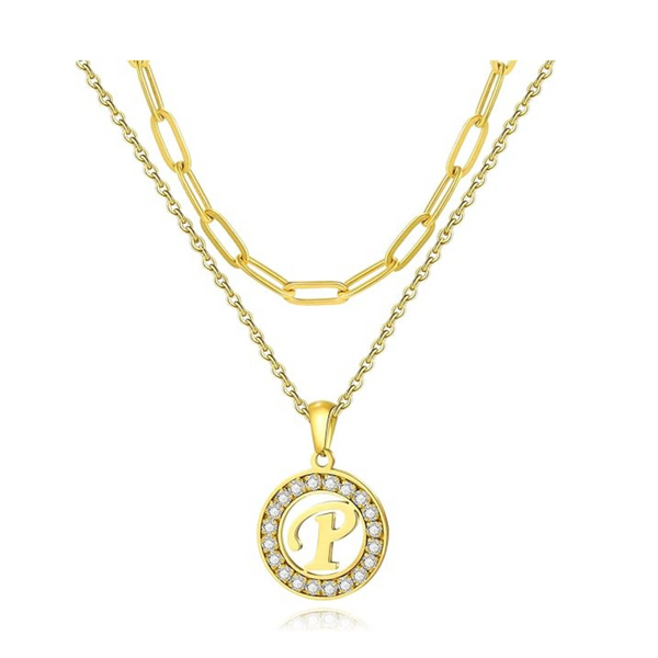 Initial Necklace for Women