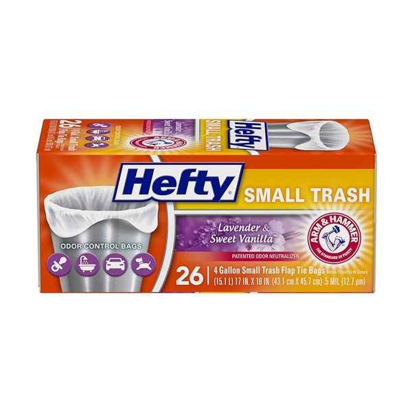 26-Count Hefty Lavender & Sweet Vanilla Scent Small Garbage Bags