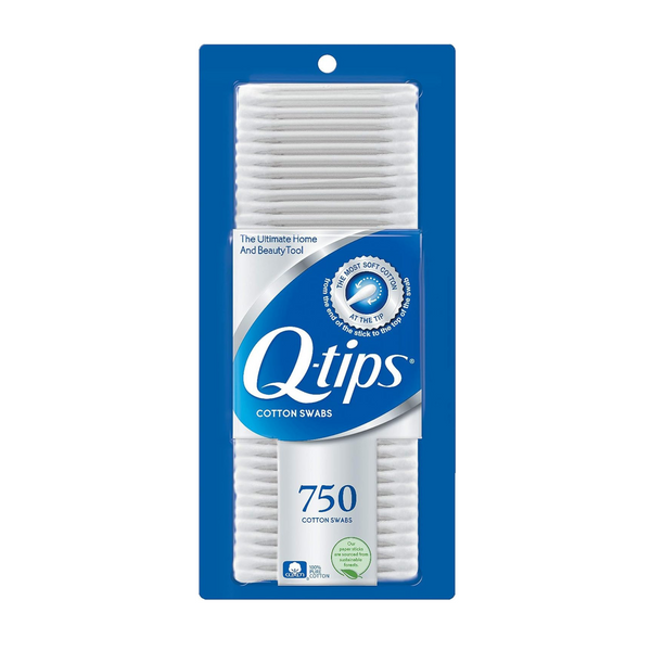 750-Count Q-tips Cotton Swabs for Hygiene & Beauty Care