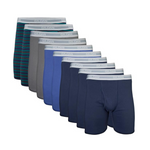 10-Pack Gildan Men’s Cotton Boxer Briefs Underwear