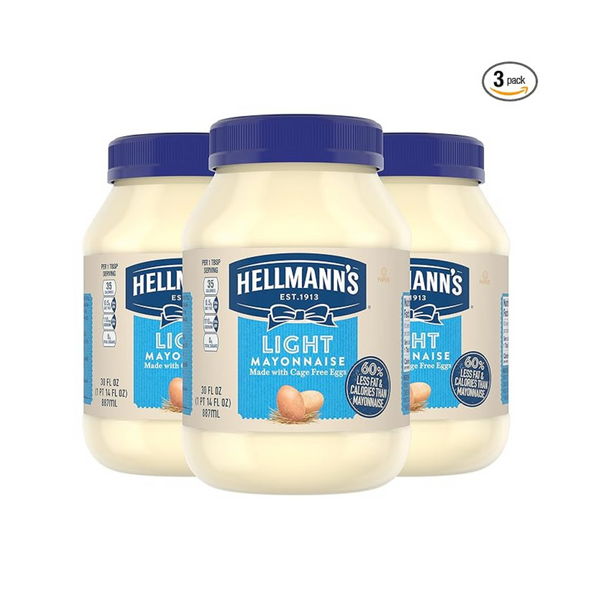 Hellmann’s Light Mayonnaise, 3 Count