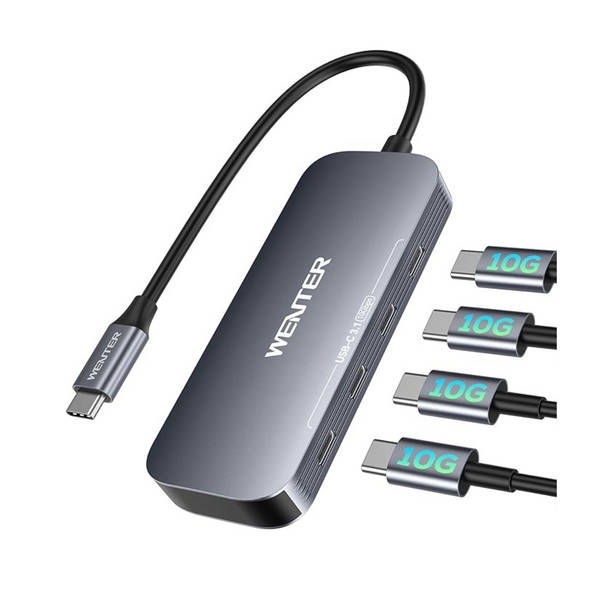 Wenter 10Gbps 4 Ports USB C Hub for Laptop