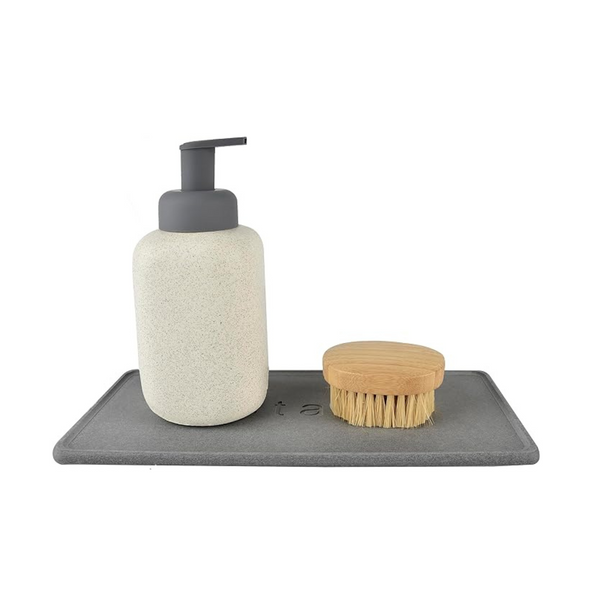 Instant Dry Sink Stone Caddy Organizer, Non Slip Mat