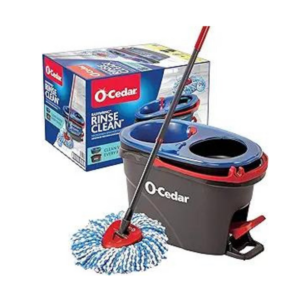 O-Cedar EasyWring RinseClean Microfiber Spin Mop & Bucket Floor Cleaning System