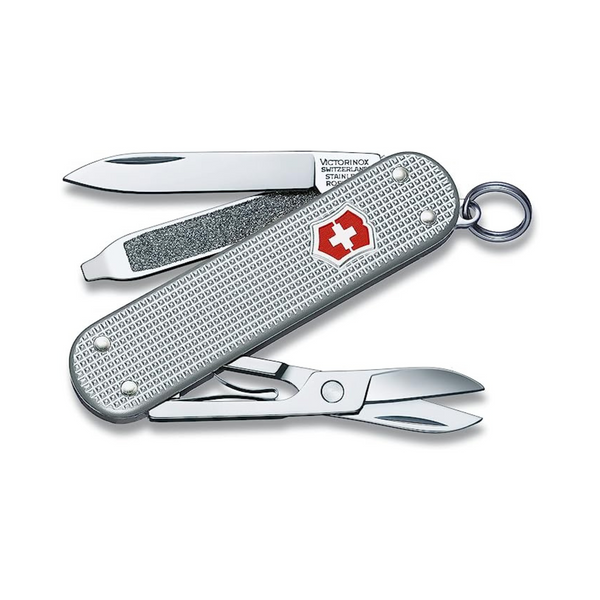 58mm Victorinox Classic SD Swiss Army Pocket Knife (Silver Alox)