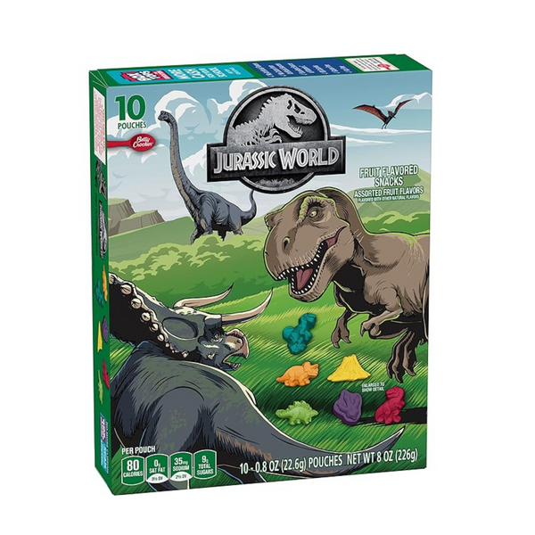 10-Count Jurassic World Fruit Flavored Snacks Treat Pouches