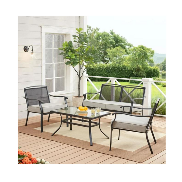 4-Piece Outdoor Patio Conversation Set