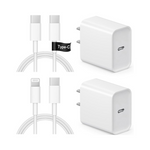 2-Pack Romitaz iPhone USB Type-C Wall Charger with 6ft Charging Cable