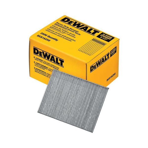 2500-Count DeWALT 2 1/2" 16GA Heavy Duty Straight Galvanized Finish Nails