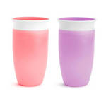 2-Pk Munchkin® Miracle® 360 Toddler Sippy Cup, Pink/Purple, 10 Oz