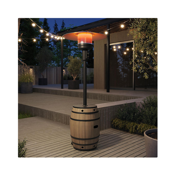 48,000 BTU Whiskey Barrel Patio Heater w/ Cover