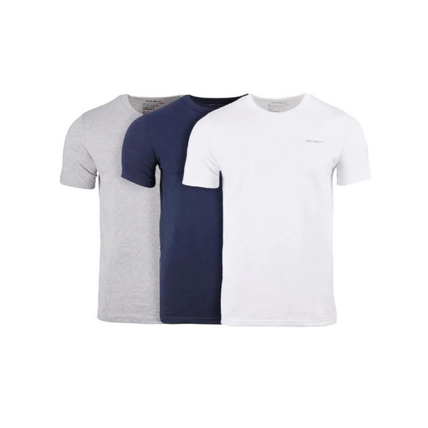 3-Pack Eddie Bauer Men's Classic Cotton Crew T-Shirt