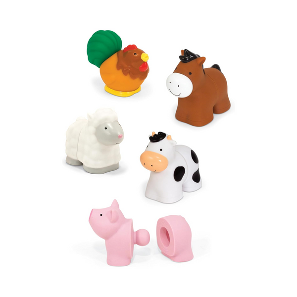 10-Piece Melissa & Doug Pop Blocs Farm Animals Educational Baby Toy