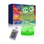 Nice Dream Kids 16 Colors Changing Owl 3D Night Light