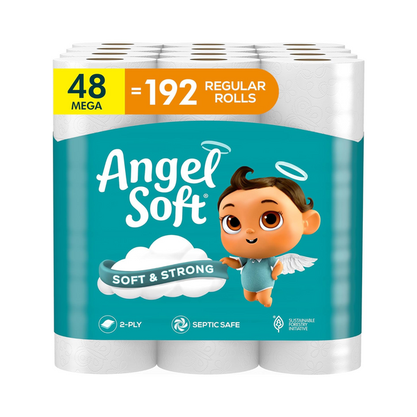 Angel Soft Toilet Paper (48 Mega Rolls = 192 Regular Rolls)