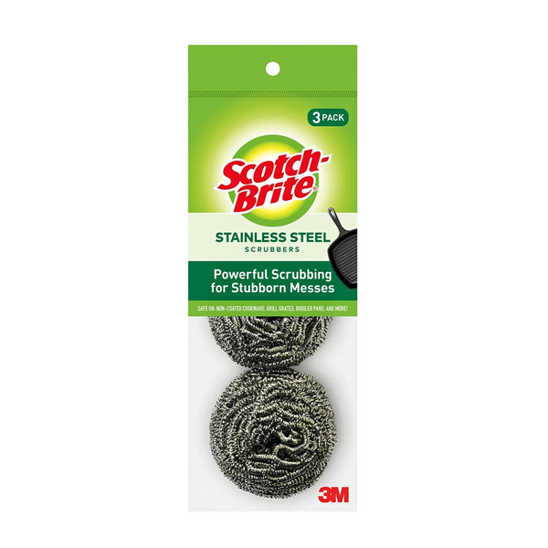 3-Pack Scotch-Brite Stainless Steel Scrubbers + $0.60 Amazon Promo Credit