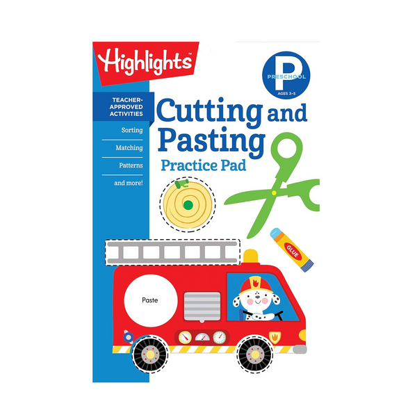 64-Page Highlights Preschool Cutting and Pasting Practice Pad