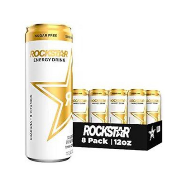 8-Pack 12-Oz Rockstar Sugar Free Energy Drink Sleek Cans