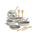 Ceramic Nonstick Pots and Pans Set, 12-Piece