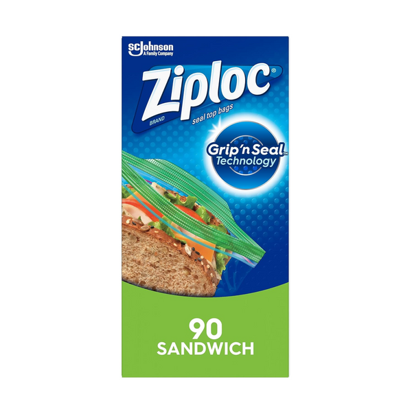 90-Count Ziploc Sandwich and Snack Bags for On the Go Freshness