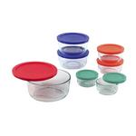 Pyrex Simply Store 14-Pc Glass Food Storage Container Set with Lids