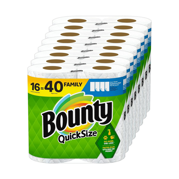 32 Family Rolls = 80 Regular Rolls Of Bounty Quick Size Paper Towels