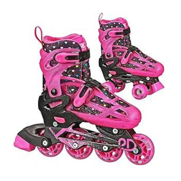 Roller Derby Girls’ Falcon 2-In-1 Combo Quad And Inline Skates