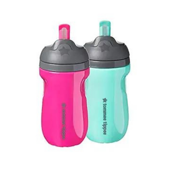 2 Pack Of Tommee Tippee Insulated Toddler Straw Cups