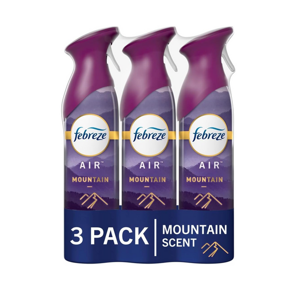 Febreze Air Fresheners, Mountain Scent Air Effects (8.8 oz. Can, Pack of 3)