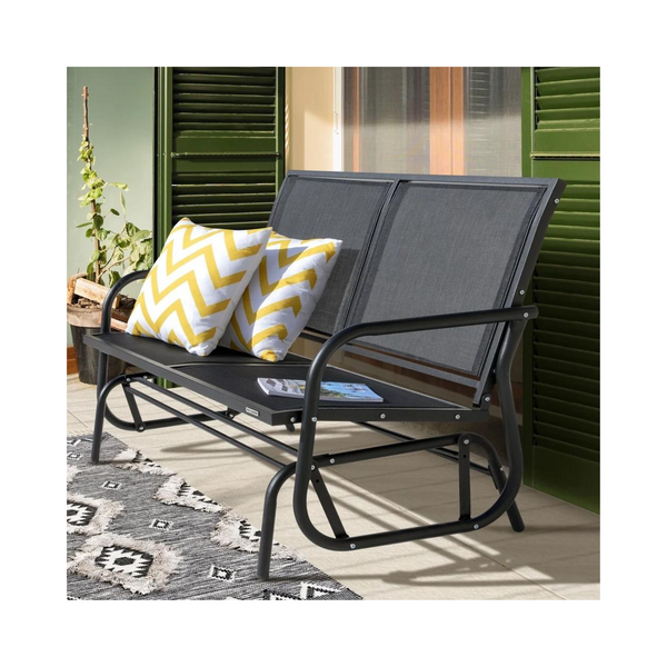 Nuu Garden 2 Seats Steel Outdoor Glider Bench Chair