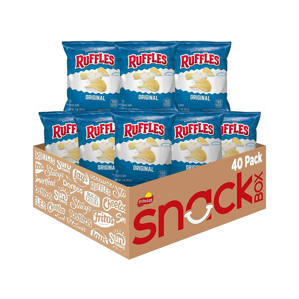 40-Pack Ruffles Original Potato Chips, 1 Ounce