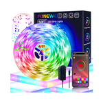 50ft RGB Color Changing Music Sync LED Strip Lights with APP Control