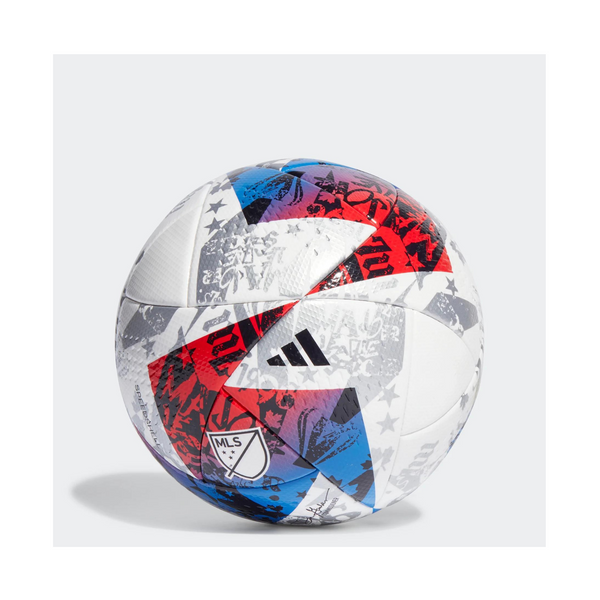 adidas 2023 MLS Pro Match Soccer Ball (White / Blue / Red, Size 5)