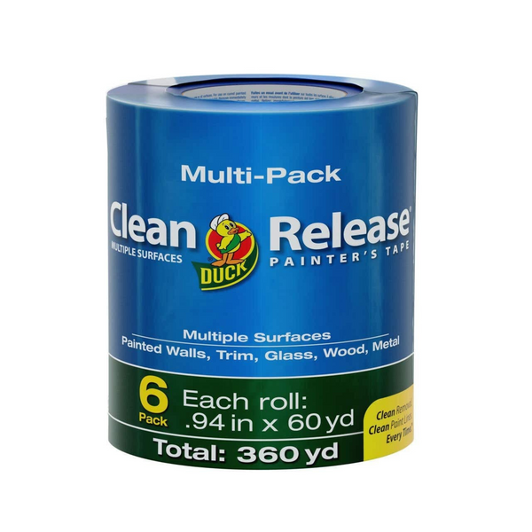 Duck Clean Release Blue Painter's Tape (0.94'' x 60-Yard 6 Rolls)