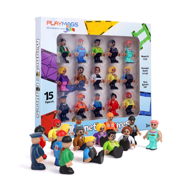 Playmags Magnetic Figures Community Set of 15 Pieces