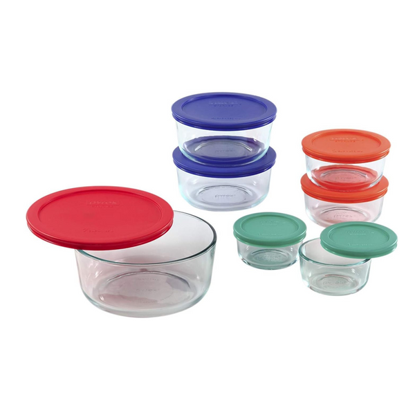 Pyrex Simply Store 14-Pc Glass Food Storage Container Set with Lids