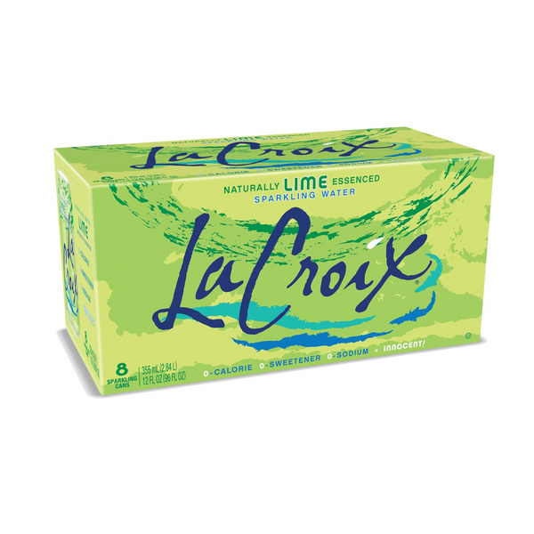 Pack of 8 LaCroix Lime Sparkling Water Cans