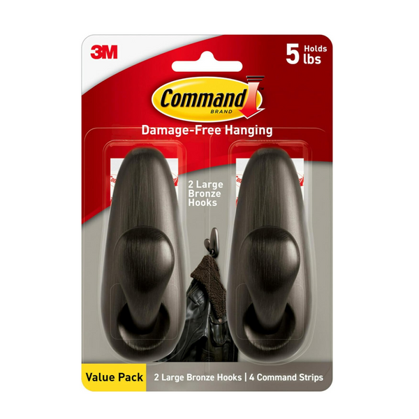 Set Of 2 Command Forever Classic Large Metal Wall Hooks