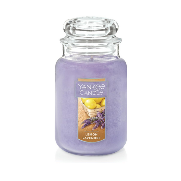 Yankee Candle Lemon Lavender Scented, Classic 22oz Large Jar Candle