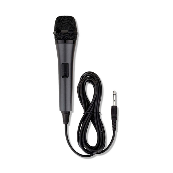 The Singing Machine Microphone w/ 10.5' Cord & 6.3mm Plug & 3.5mm Adapter