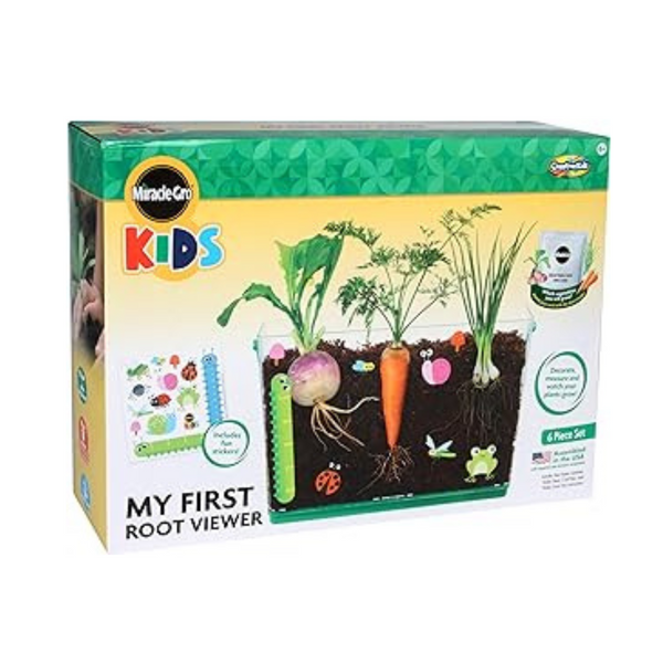 Miracle GRO My First Root Viewer- Decorate & Plant Your Own Garden – Soil & Vegetable Seeds Included