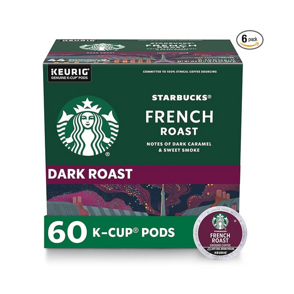 60-Count Starbucks Dark Roast K-Cup Coffee Pods (French Roast)