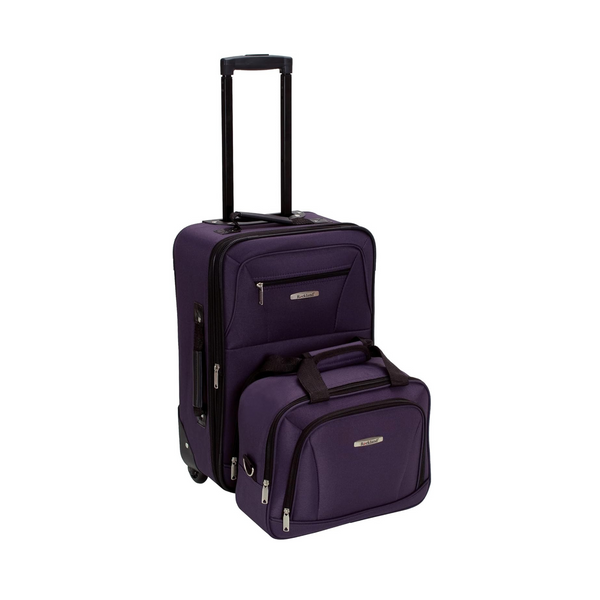 2-Piece Rockland 14" & 19" Fashion Softside Upright Luggage Set