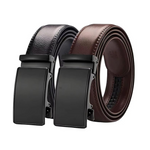 2-Pack Aini Savoie Men's Ratchet Leather Belt